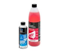 ERRECOM Kit Reparación y recarga del sistema de refrigeración Auto Contiene Bluet Tapa Fugas de Radiador (250 ml)+Red Cool Líquido Refrigerante Rojo -10°C/+103°C Listo para Usar anticongelante G12(1L)