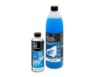 ERRECOM Kit Reparación y Recarga del Sistema de refrigeración Auto.Contiene Bluet Tapa Fugas Radiador (250 ml) + Blue Cool Líquido Refrigerante Azul-30°C/+107°C Listo para Usar anticongelante G12(1L)