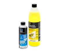 ERRECOM Kit Reparación y Recarga del Sistema Refrigeración Auto.Contiene Bluet Tapa Fugas Radiador(250ml)+Yellow Cool Líquido Refrigerante Amarillo-30°C/+107°C Listo para Usar anticongelante G12(1L)