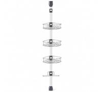 Erreke Estantería de Ducha Telescópica Extensible 72 a 301 cm, Plateado | Organizador de Baño sin Taladrar. Aluminio Anticorrosión. Cestas de Altura Ajustable. Para Ducha y Baño. Aluminio Resistente