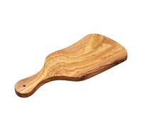 Erreke Tabla de Cortar de Madera Olivo Natural para Cocina, para Servir, Picar, Carne, Barbacoa, Quesos, Pan, Aperitivos, Tapas, Artesanal (39x18cm con Mango)