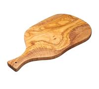 Erreke Tabla de Cortar de Madera Olivo Natural, Pieza Única, Tabla Cocina para Servir, Picar, Carne Barbacoa Queso Pan (53 cm, con Mango)