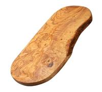 Erreke Tabla de Madera de Olivo Natural para Cortar en la Cocina, Tabla Madera Cocina, para Servir, Picar, Carne Barbacoa Quesos Pan Aperitivos Tapas, Rústico Artesanal (43x21 cm)