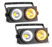 Erreyht 2PCS 200W COB Foco Escenario, Cegadoras LED COB Par Blanco Frío/Cálido Efecto con Activación por Sonido, Foco Par Teatro para Iglesia Discoteca Boda Iluminación de Audiencia Halloween Navidad