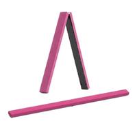 Erreyht Viga de equilibrio de gimnasia, barra de gimnasia plegable de franela rosa de 2,1 m/220 LB en cuero sintético plegable para entrenamiento en casa