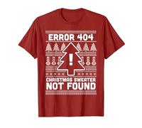 Error 404 Feo suéter de Navidad no Encontrado - Computer Nerd Camiseta, Hombre, Arándano, XL