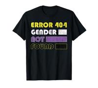 Error 404 Gender Not Found para el orgullo LGBTQ no binario Camiseta