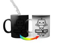 Error 404 Human Intelligence Not Found Funny Taza mágica | Funny Novelty Tazas mágicas 330ml