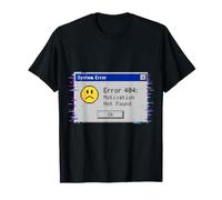 Error 404 Motivación no encontrada Retro Glitch Humor Camiseta