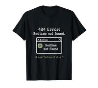 Error 404: No se ha encontrado la hora de acostarse Pixel Art Graphic Camiseta