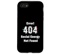 Error 404 Social Energy Not Found Funny Introvert Gamer Carcasa para iPhone SE (2020) / 7/8