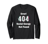 Error 404 Social Energy Not Found Funny Introvert Gamer Manga Larga