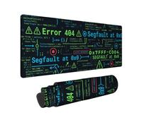 Error - Alfombrilla de mouse grande, Tech Modern Segfault Code de goma verde, suave, estética, extendida, accesorios para oficina, hogar, computadora, laptop, 12 x 32 pulgadas