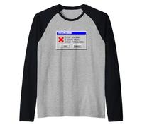 Error del Sistema Dejar de Preguntar No sé contraseña Broma TI Humor Camiseta Manga Raglan
