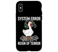 Error del Sistema Reign of Terror Funny Gamer Goose Rage Quit Carcasa para iPhone X/XS