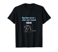 Error del Sistema Usuario no Encontrado 404 Fuente Dos Azul neón Camiseta