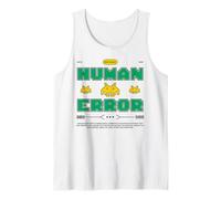 Error Humano Errores Retro Gamer Pixel Arcade Cita Camiseta sin Mangas