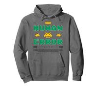 Error Humano Errores Retro Gamer Pixel Arcade Cita Sudadera con Capucha