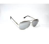 ERROR:#N/A GAFAS DE SOL AVIATOR Montura metal plata y lentes polarizadas espejo plata modelo 102-3