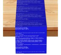 Errores clásicos de Pantalla Azul de la Muerte,Camino de Mesa de Lino sintético para el hogar, Fiestas, comedores, 33 x 183 cm