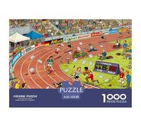 Errores en Sprint Relay Race Puzzle De Madera Impermeable DIY Puzzles De 1000 Piezas Regalos para Adultos Desafiante Y Estimulante Rompecabezas Juegos Desafiantes