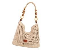 ERRORY Bolso cruzado a juego para mujer, bolso de paja para playa, hombro de gran capacidad, mensajeros, axilas, palmeras, gran capacidad, hombro, paja, playa, Brown, One Size