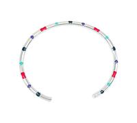ERRORY Brazalete de cobre ajustable abierto con diseño contemporáneo de goteo, elegante accesorio de muñeca para trajes de moda, joyería flexible y semiabierta, talla única, como se describe