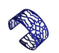 ERRORY Brazalete de hierro con acabado ideal para atuendos vanguardistas e ideas únicas, color azul oscuro