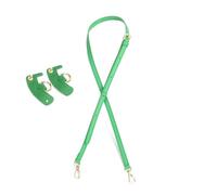 ERRORY Correa de hombro de piel sintética de repuesto ajustable para albóndigas, cruzada, ajustable, cinturón de piel sintética para hombro, Green, silver buckle