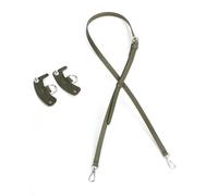 ERRORY Correa de hombro de piel sintética de repuesto ajustable para albóndigas, cruzada, ajustable, cinturón de piel sintética para hombro, verde oscuro, silver buckle