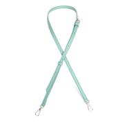 ERRORY Correa de hombro de piel sintética de repuesto ajustable para albóndigas, cruzada, ajustable, cinturón de piel sintética para hombro, azul (lake blue), silver buckle