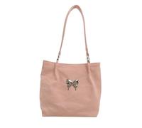 ERRORY Elegante bolso de hombro estético con patrón de mariposa, color versátil, piel sintética, axilas, gran capacidad, bolso de mano de poliuretano a la moda, b, One Size