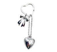 ERRORY Elegante llavero con forma de corazón y estrella, llavero único para decoración de bolsa, joyería de moda femenina, accesorio colgante para mujer, llavero con símbolo de amor, Escribe un amor