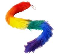 ERRORY Elegante llavero de pelo sintético con diseño de cola de lobo, Número de color: 9, Talla única