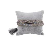 ERRORY Elegantes borlas de cristal con cuentas de cristal a la moda, joyería con flecos de textura de vidrio, adecuada para mujeres todos los días, talla única, como se describe