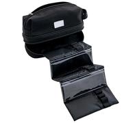 ERRORY Estuche de gran capacidad, impermeable, de PVC, con múltiples compartimentos, organizador de bolígrafos para escuela, oficina, viajes, examen, Black, Mass Beauty