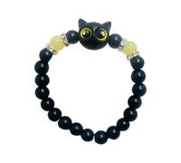 ERRORY Glowing in Dark Gatito - Cadena de resina con cierre de amistad, regalo para mujeres, parejas, joyería de amistad, talla única, como se describe