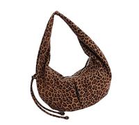 ERRORY Hobos - Bolso de mano para mujer, de ante sintético, elegante, con media luna, para invierno y otoño, monederos con media luna para mujer, estampado de leopardo, One Size