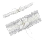 ERRORY Lavishness - Cinturón de satén para cónyuges con sustancias ventiladas, excelente para bodas, fiestas e incidentes formales, elegantes complementos de boda para, blanco, Talla única