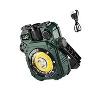 ERRORY Linterna solar portátil para camping, recargable, brillante, para emergencias al aire libre, lámpara de inspección de trabajo, portátil