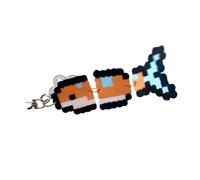 ERRORY Llavero creativo de peces ecuatoriales inspirados en los veranos, decoración de playa, encantador y ligero con cuentas, Naranja 1, Talla única