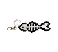 ERRORY Llavero creativo de peces ecuatoriales inspirados en los veranos, decoración de playa, encantador y ligero con cuentas, blanco, Talla única