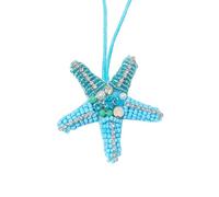 ERRORY Llavero de cuentas con temática marina con delicados peces y diseños, accesorios para bolsos, llavero colgante para bolsas o llaves, tela coral, regalo, b, One Size