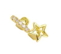 ERRORY Moda Hip Hop Dientes Colmillos Forma Estrella Cuerpo Joyería Cobre Cosplay Dientes Accesorios Adecuado para Celebraciones Uso Estrella Diente Joyería, talla única, como se describe, como se