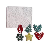 ERRORY Molde de resina con diseño de Papá Noel, materiales de silicona seguros de alta calidad para entusiastas de las manualidades, marcapáginas de Navidad, juego de marcadores de resina con temática