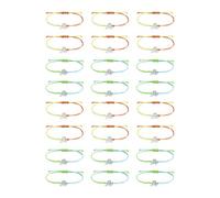 ERRORY Paquete de 24 pulseras trenzadas ajustables con cinta cómoda para concienciación morbosa de pecho causa, pulsera de conciencia morbosa, talla única, como se describe