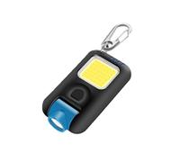 ERRORY Pequeñas linternas LED impermeables ABS y textura de metal con llavero, adecuadas para acampar y uso al aire libre, potentes linternas LED portátiles al aire libre