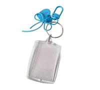 ERRORY Protector de tarjetas transparente en forma de corazón, funda ligera para fotos, multiusos, suministros de oficina para gestión de tarjetas fotográficas, Blue, One Size