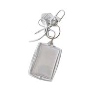 ERRORY Protector de tarjetas transparente en forma de corazón, funda ligera para fotos, multiusos, suministros de oficina para gestión de tarjetas fotográficas, White, One Size