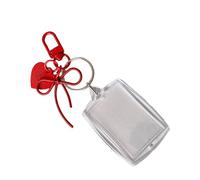 ERRORY Protector de tarjetas transparente en forma de corazón, funda ligera para fotos, multiusos, suministros de oficina para gestión de tarjetas fotográficas, Red, One Size